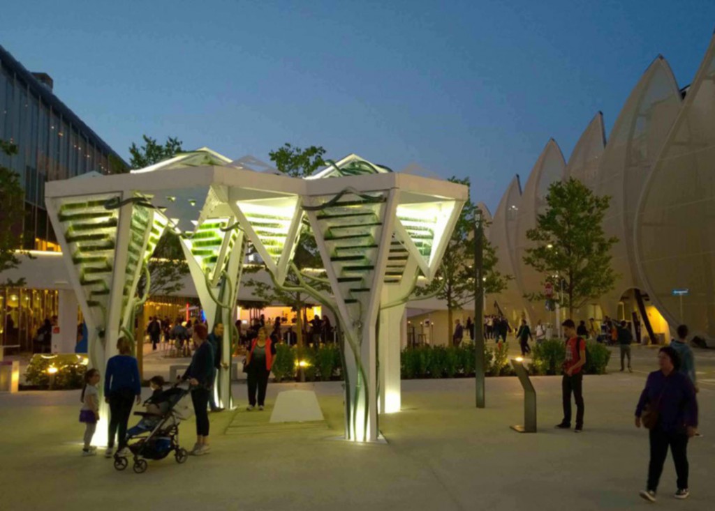 La struttura Urban Algae Folly, visibile all'Expo