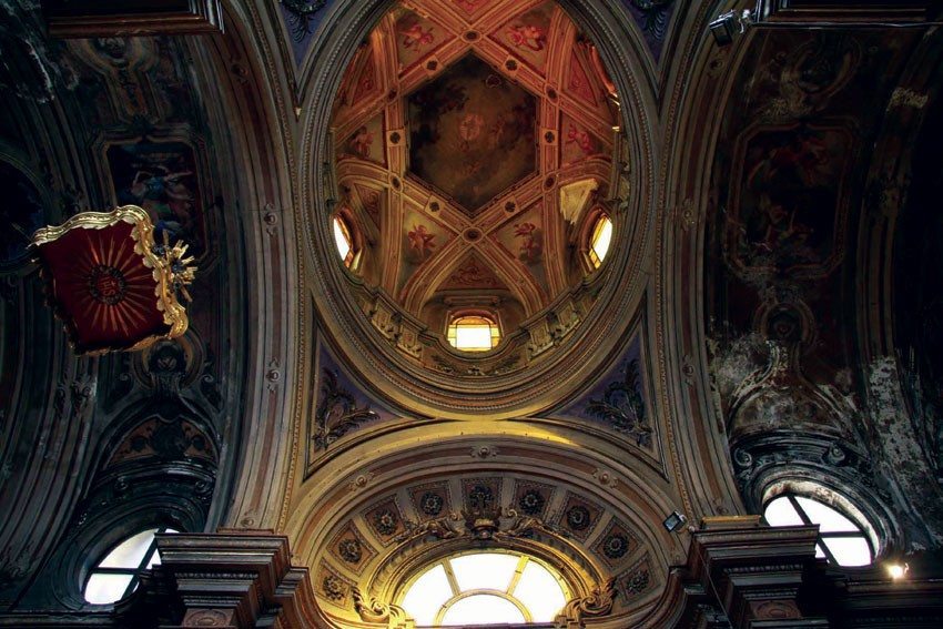 Interno della chiesa della Confraternita della Misericordia, a Torino