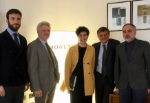 Da sinistra, Enrico Prata (Consigliere Delegato Saef); Evans Zampatti (ad di Moretti); Valentina Moretti (vicepresidente di Morett), Gualtiero Carraro (ad di Carraro Lab); Fabrizio Grillo (Effegi Systems)