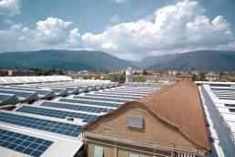 Lo stabilimento Baxi, con l'impianto dei pannelli fotovoltaici