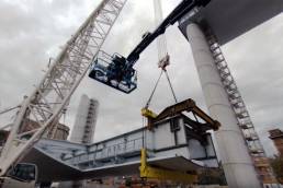 La costruzione del nuovi viadotto sul Polcevera