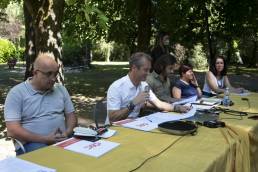 Il banco di presidenza dell'assemblea Dec