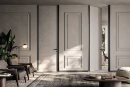 Il design minimalista delle soluzioni Filomuro di Eclisse si adatta agli ambienti