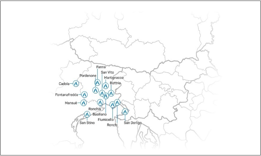 Siti produttivi di Alpacem in Italia