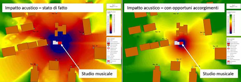Impatto acustico delle studio musicale
